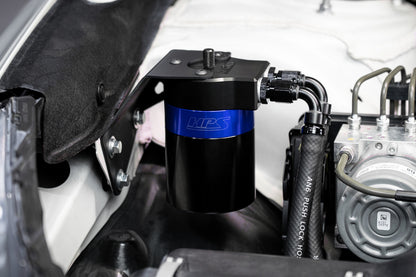 HPS Performance Billet Aluminum Oil Catch Can Kit, Blue, 860-006BL