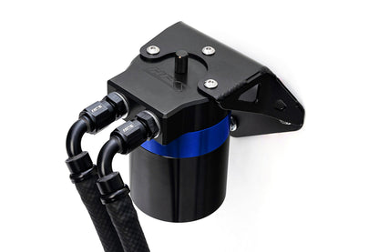 HPS Performance Billet Aluminum Oil Catch Can Kit, Blue, 860-006BL