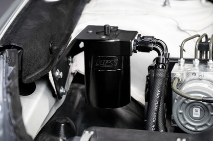 HPS Performance Billet Aluminum Oil Catch Can Kit, Black, 860-006WB