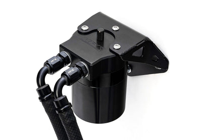 HPS Performance Billet Aluminum Oil Catch Can Kit, Black, 860-006WB