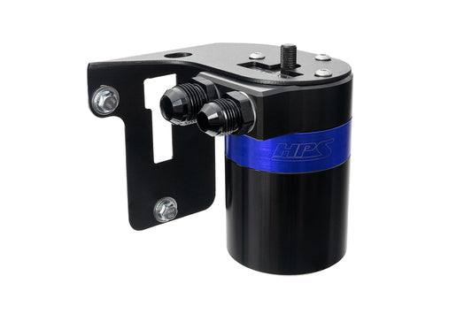 HPS Performance Billet Aluminum Oil Catch Can Kit Blue 860-007BL