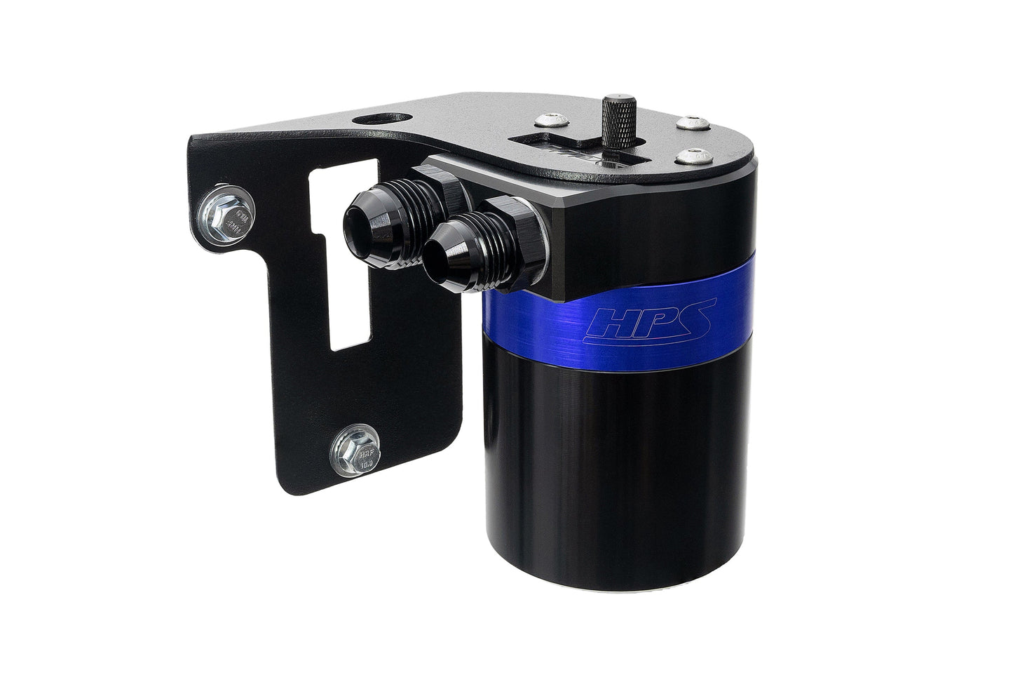 HPS Performance Billet Aluminum Oil Catch Can Kit Blue 860-007BL