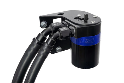 HPS Performance Billet Aluminum Oil Catch Can Kit, Blue, 860-007BL