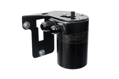 HPS Performance Billet Aluminum Oil Catch Can Kit Black 860-007WB