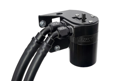 HPS Performance Billet Aluminum Oil Catch Can Kit, Black, 860-007WB