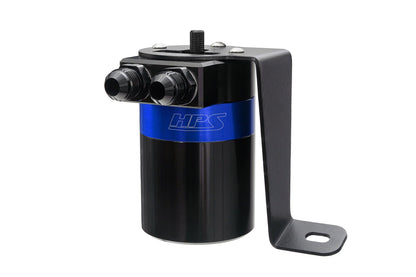 HPS Performance Billet Aluminum Oil Catch Can Kit Blue 860-008BL