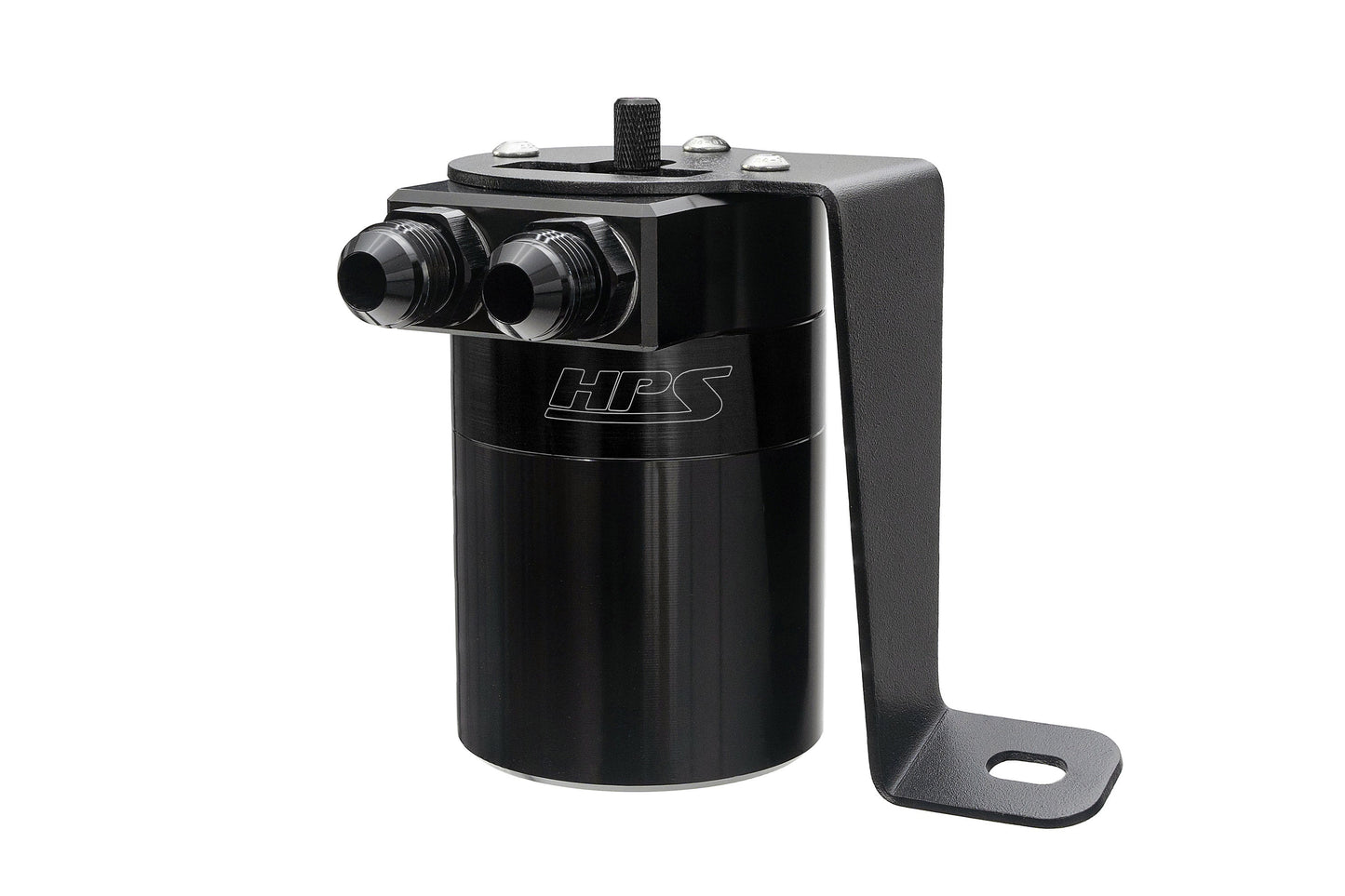 HPS Performance Billet Aluminum Oil Catch Can Kit Black 860-008WB
