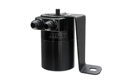 HPS Performance Billet Aluminum Oil Catch Can Kit Black 860-008WB