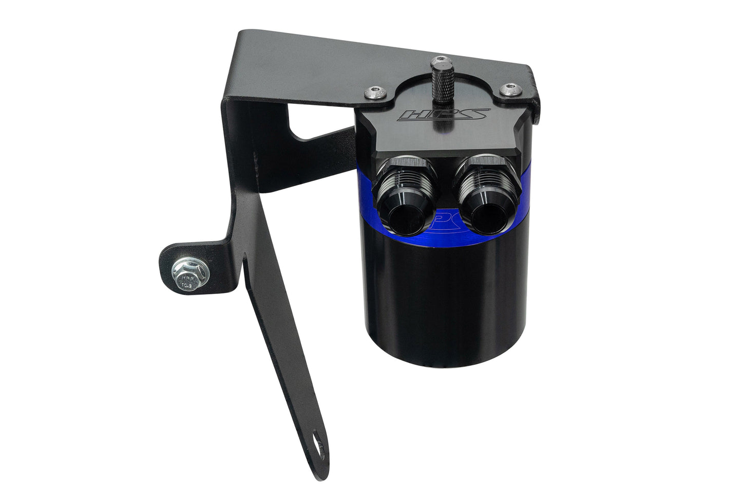 HPS Performance Billet Aluminum Oil Catch Can Kit, Blue, 860-009BL