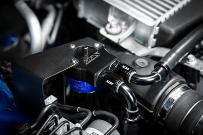 HPS Performance Billet Aluminum Oil Catch Can Kit, Blue, 860-009BL