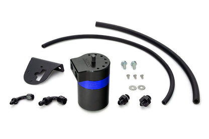 HPS Performance Billet Aluminum Oil Catch Can Kit, Blue, 860-010BL