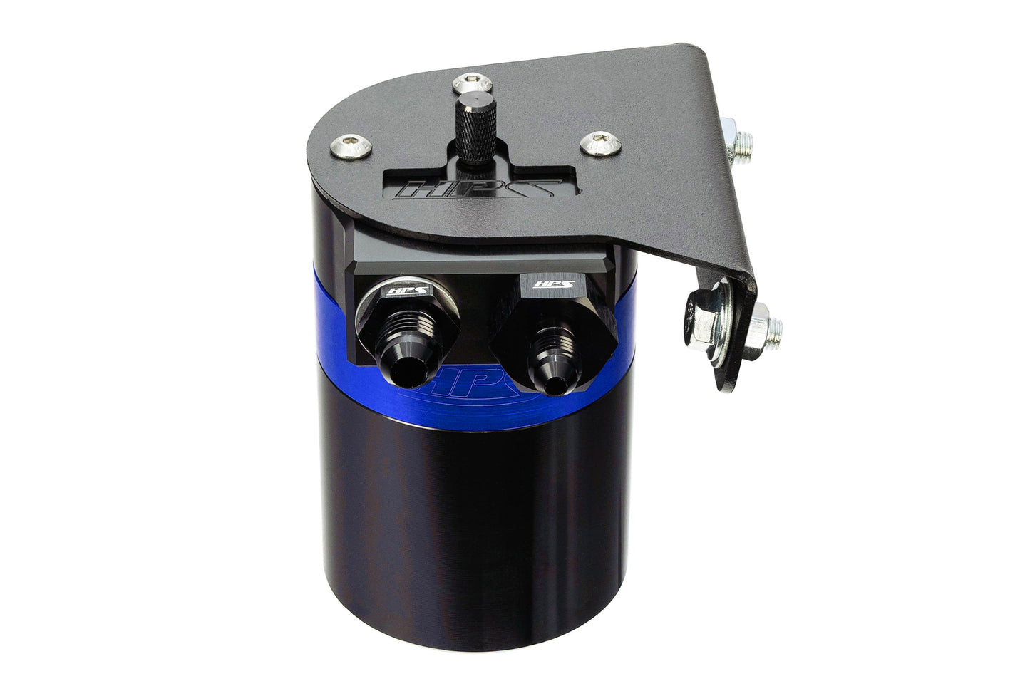 HPS Performance Billet Aluminum Oil Catch Can Kit, Blue, 860-010BL
