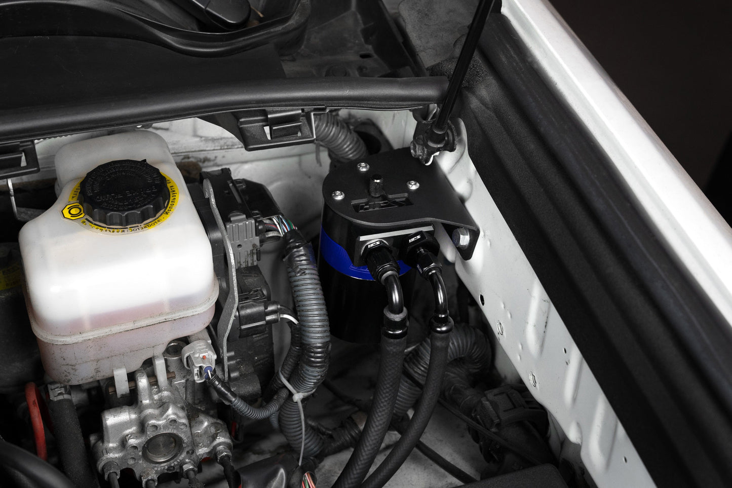 HPS Performance Billet Aluminum Oil Catch Can Kit, Blue, 860-010BL
