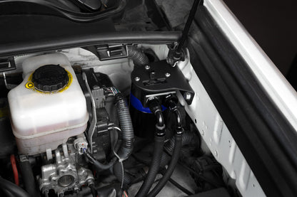 HPS Performance Billet Aluminum Oil Catch Can Kit, Blue, 860-010BL