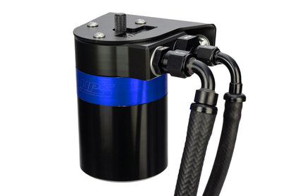 HPS Performance Billet Aluminum Oil Catch Can Kit, Blue, 860-010BL