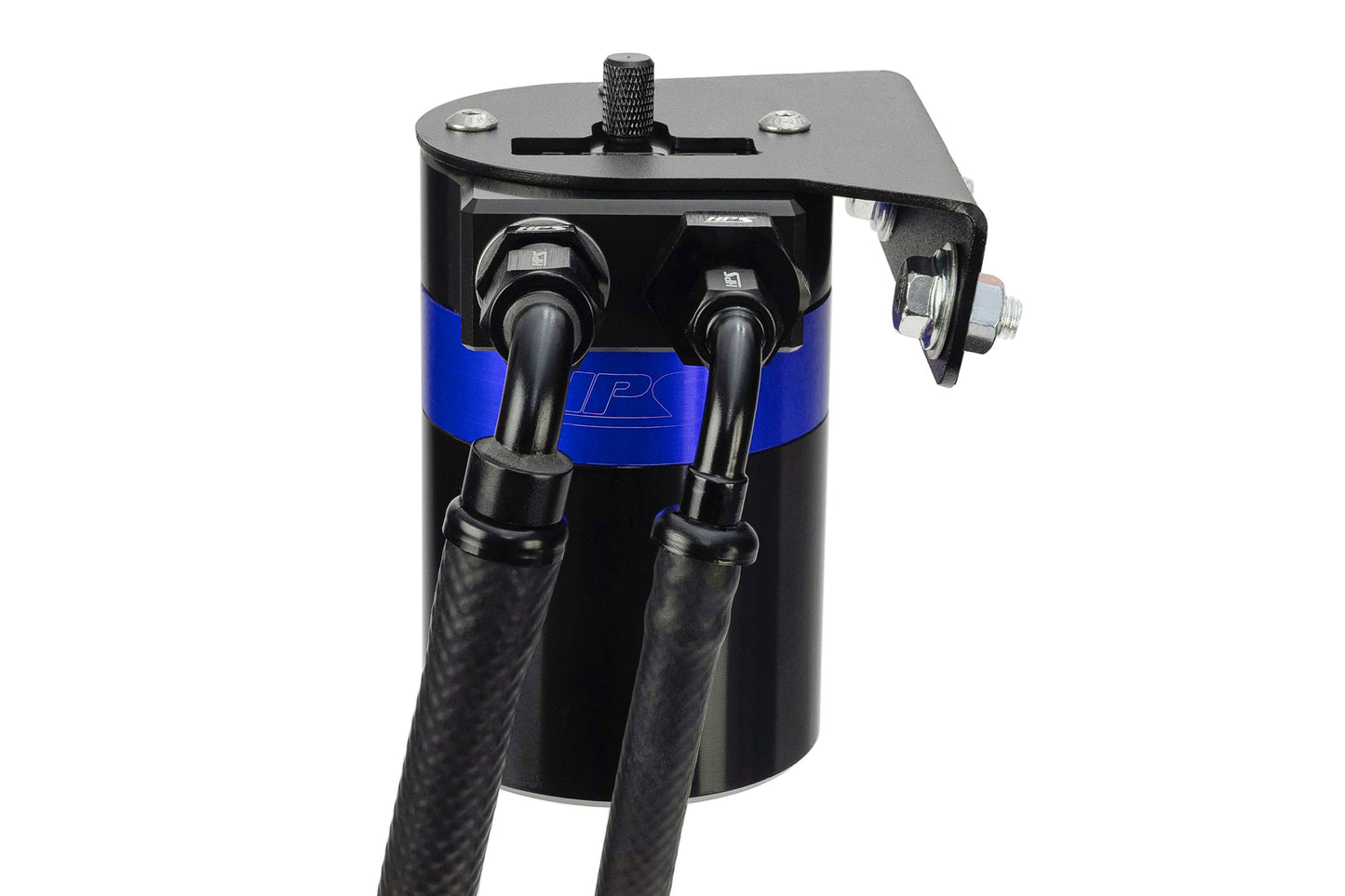 HPS Performance Billet Aluminum Oil Catch Can Kit, Blue, 860-010BL