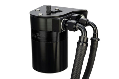 HPS Performance Billet Aluminum Oil Catch Can Kit, Black, 860-010WB