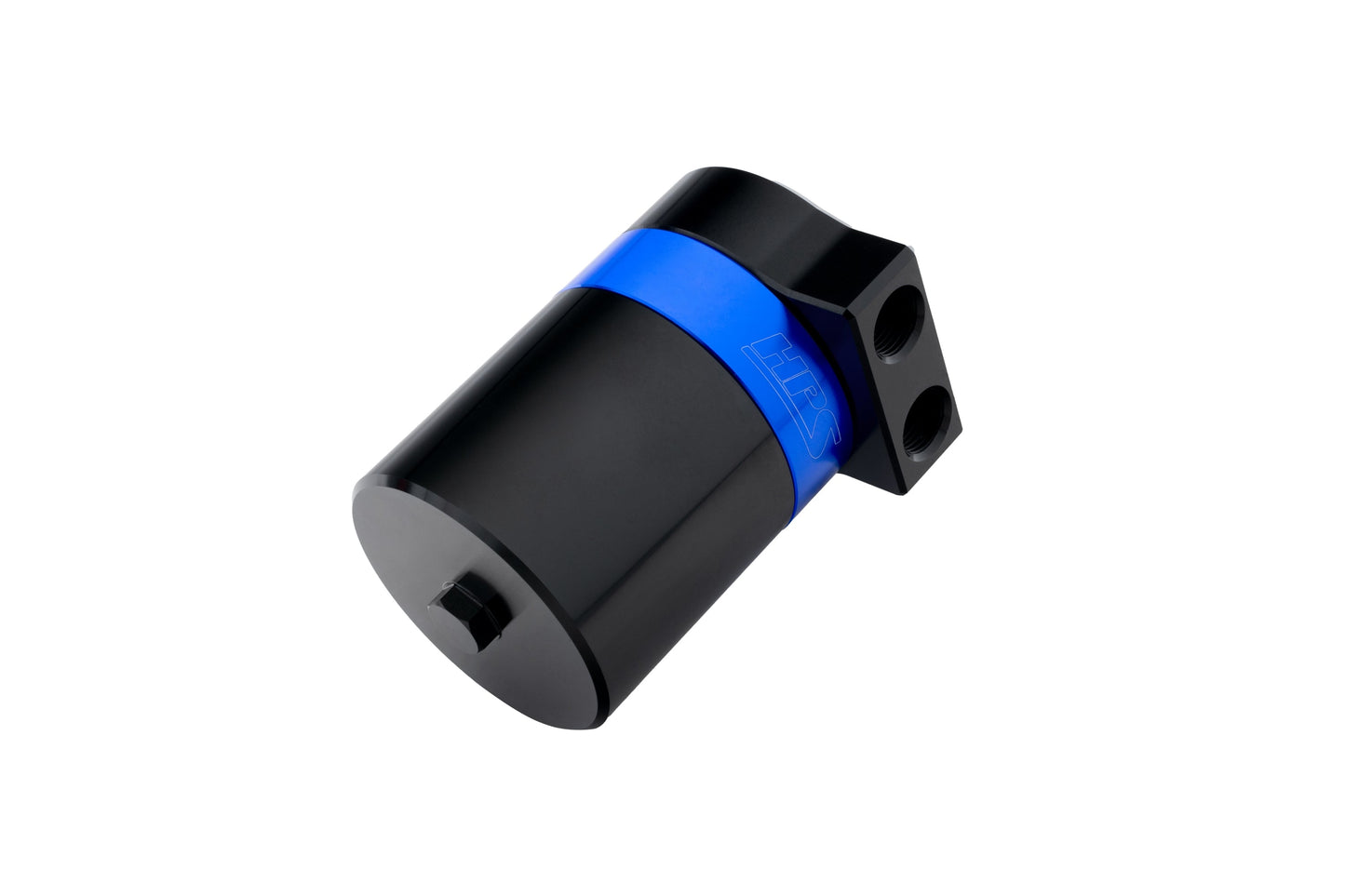 HPS Performance Billet Aluminum Oil Catch Can Kit, Blue, 860-011BL