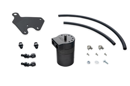 HPS Performance Billet Aluminum Oil Catch Can Kit, Black, 860-011WB