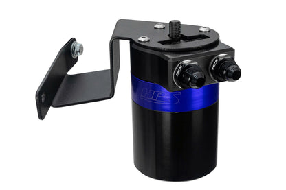 HPS Performance Billet Aluminum Oil Catch Can Kit, Blue, 860-013BL