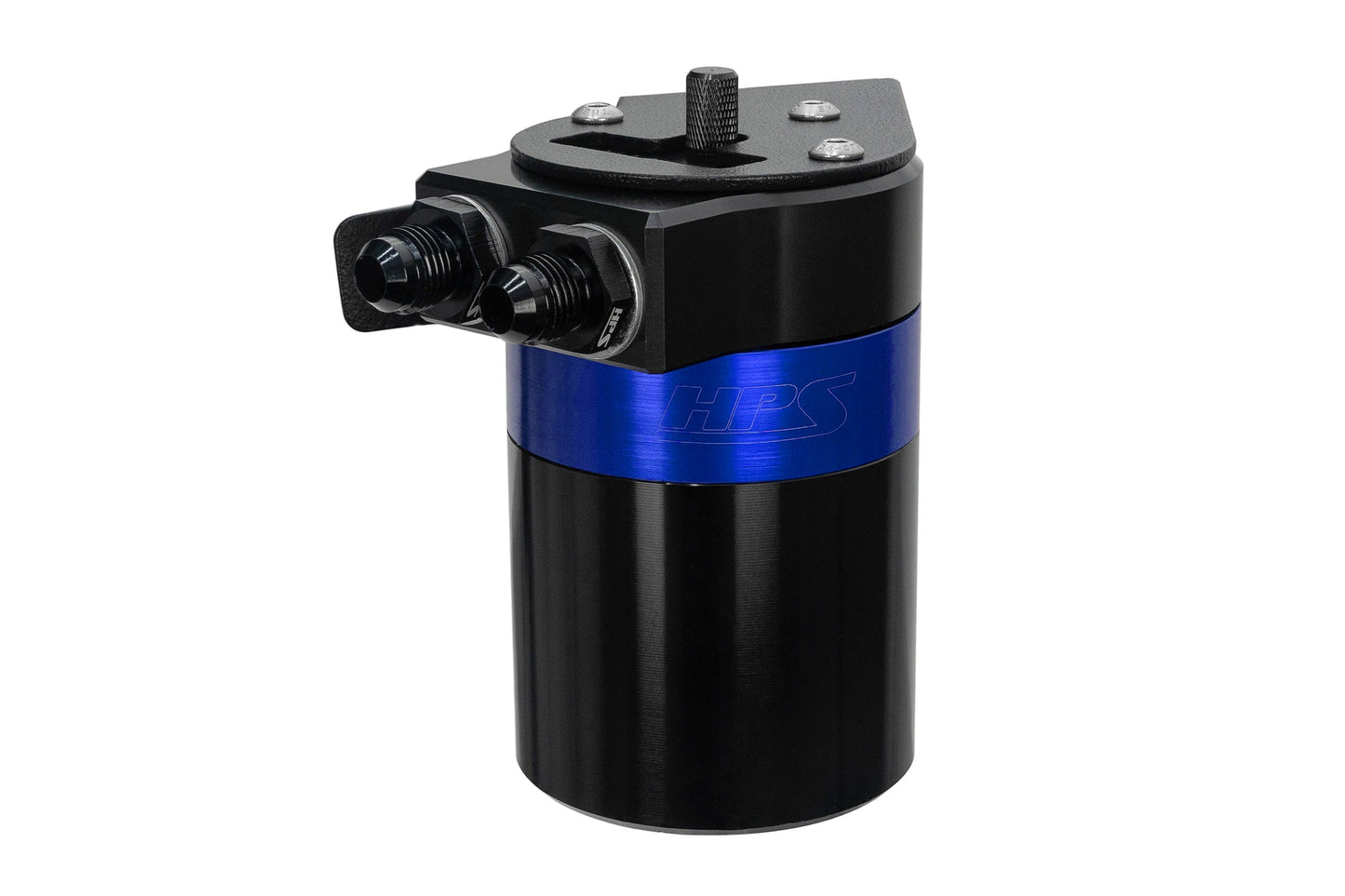 HPS Performance Billet Aluminum Oil Catch Can Kit, Blue, 860-013BL