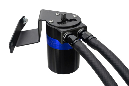 HPS Performance Billet Aluminum Oil Catch Can Kit Blue 860-013BL