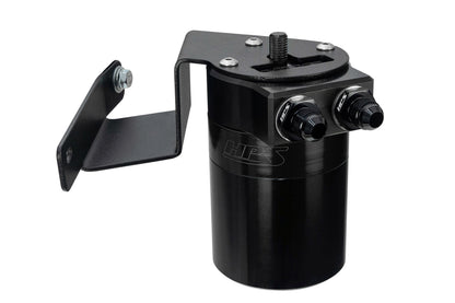 HPS Performance Billet Aluminum Oil Catch Can Kit, Black, 860-013WB
