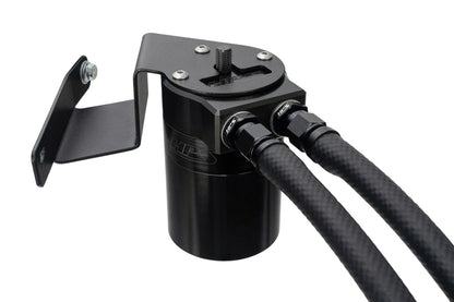 HPS Performance Billet Aluminum Oil Catch Can Kit Black 860-013WB
