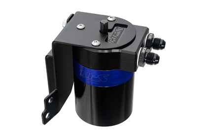 HPS Performance Billet Aluminum Oil Catch Can Kit, Blue, 860-014BL
