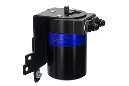 HPS Performance Billet Aluminum Oil Catch Can Kit, Blue, 860-014BL