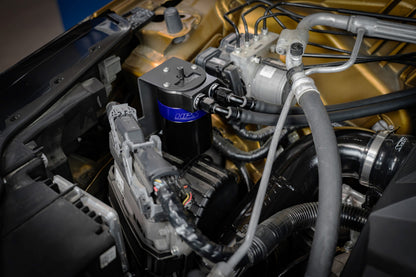 HPS Performance Billet Aluminum Oil Catch Can Kit, Blue, 860-014BL