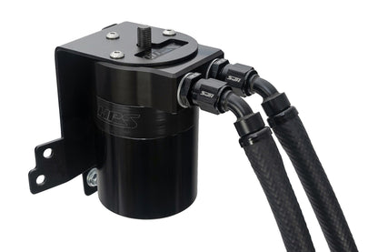 HPS Performance Billet Aluminum Oil Catch Can Kit Black 860-014WB