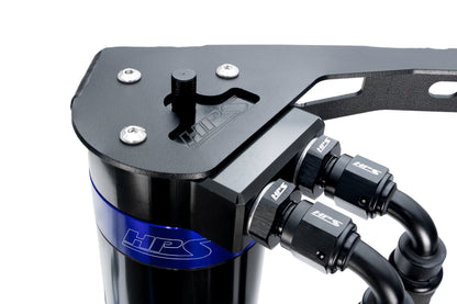 HPS Performance Billet Aluminum Oil Catch Can Kit, Blue, 860-015BL