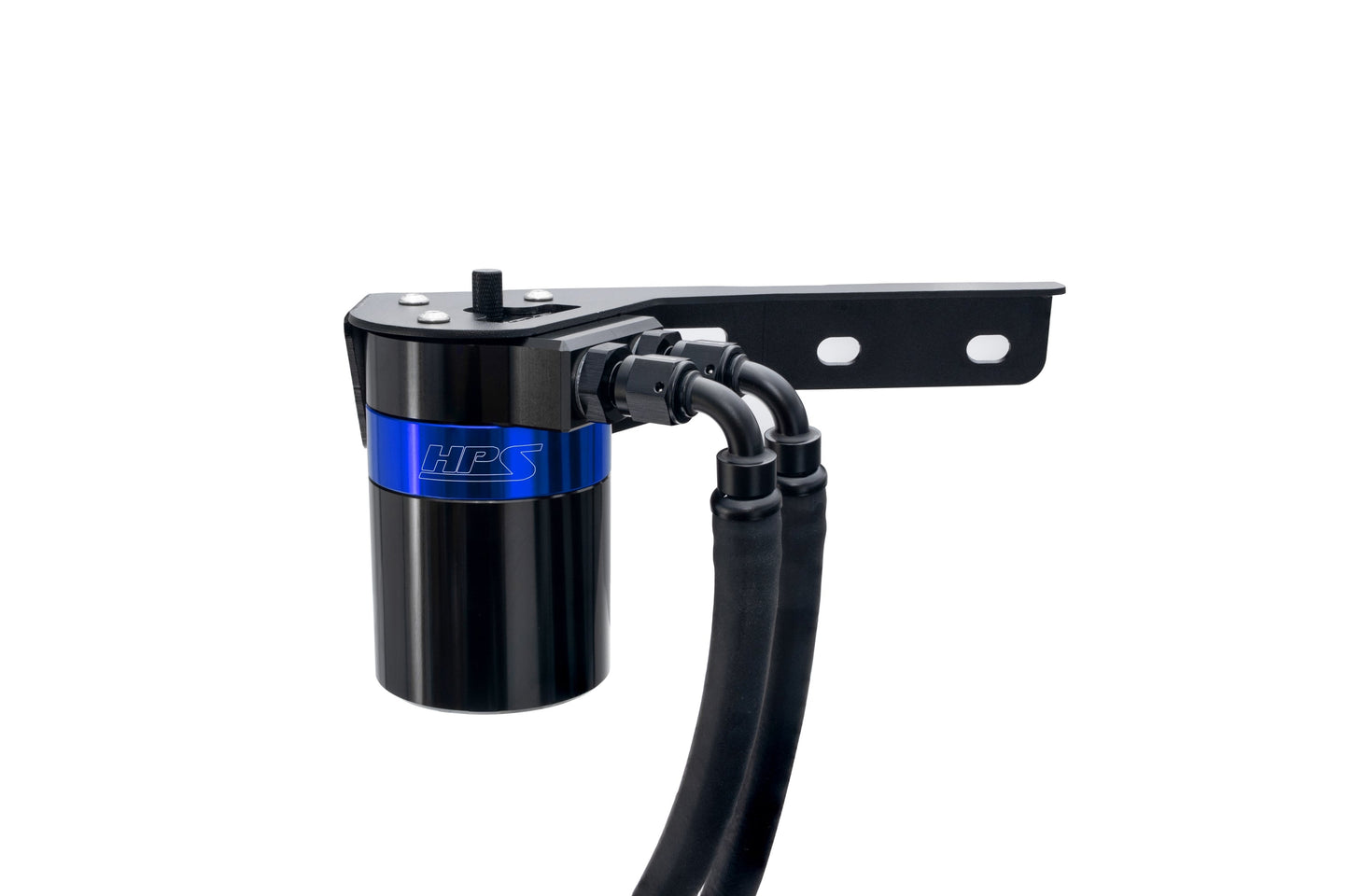 HPS Performance Billet Aluminum Oil Catch Can Kit, Blue, 860-015BL