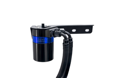 HPS Performance Billet Aluminum Oil Catch Can Kit, Blue, 860-015BL