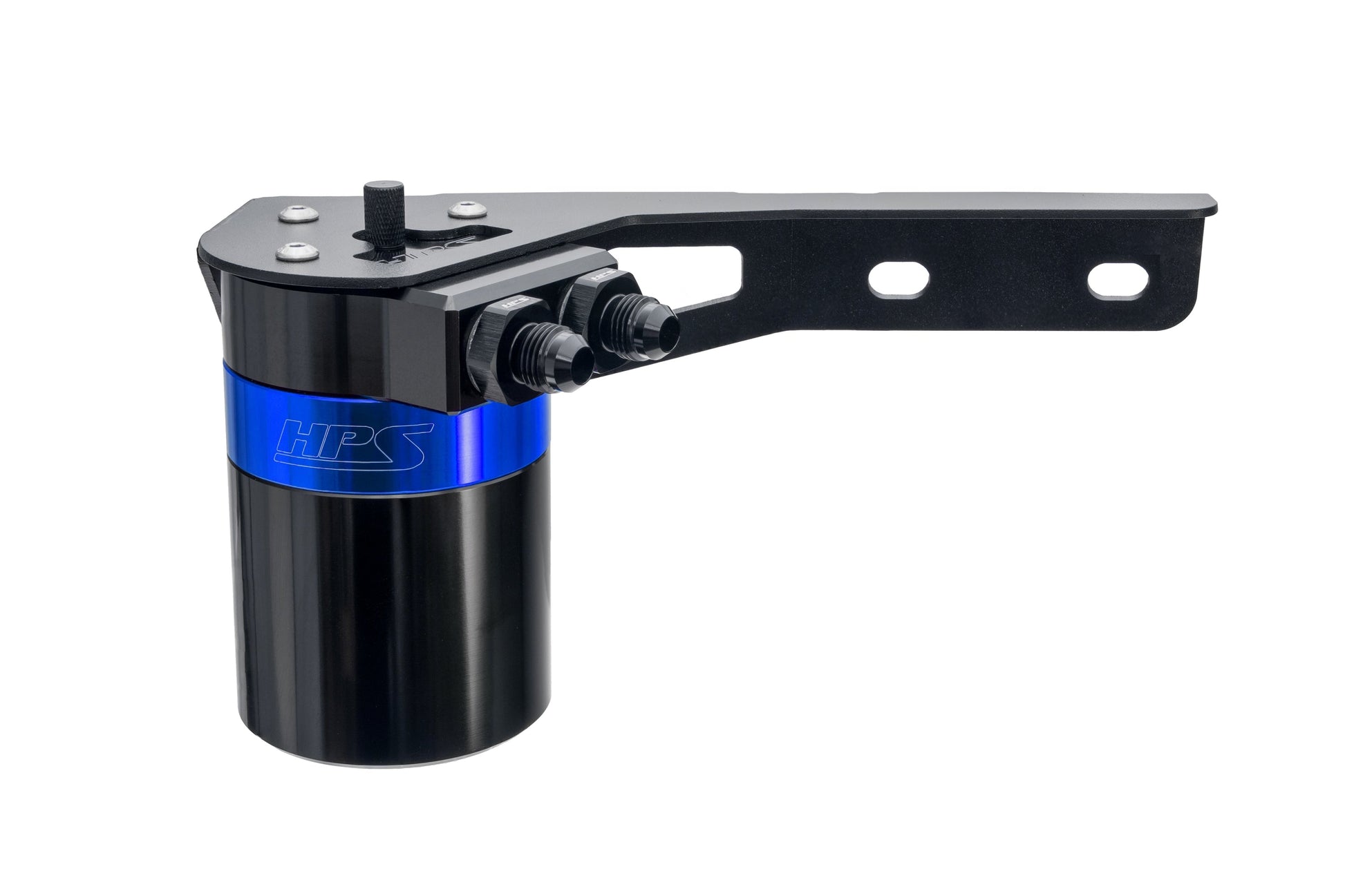 HPS Performance Billet Aluminum Oil Catch Can Kit Blue 860-015BL