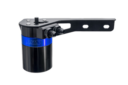 HPS Performance Billet Aluminum Oil Catch Can Kit Blue 860-015BL