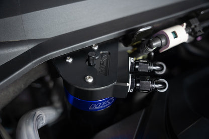 HPS Performance Billet Aluminum Oil Catch Can Kit, Blue, 860-015BL