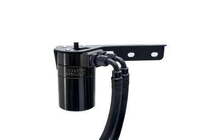 HPS Performance Billet Aluminum Oil Catch Can Kit, Black, 860-015WB
