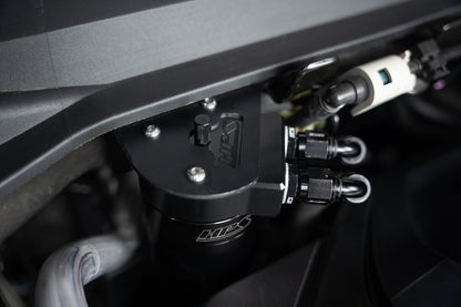 HPS Performance Billet Aluminum Oil Catch Can Kit, Black, 860-015WB