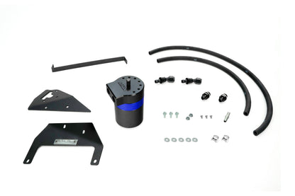 HPS Performance Billet Aluminum Oil Catch Can Kit, Blue, 860-017BL
