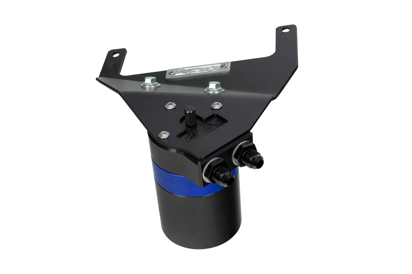 HPS Performance Billet Aluminum Oil Catch Can Kit, Blue, 860-017BL