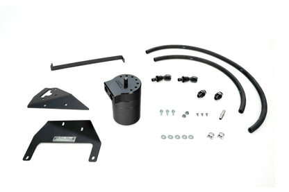 HPS Performance Billet Aluminum Oil Catch Can Kit, Black, 860-017WB