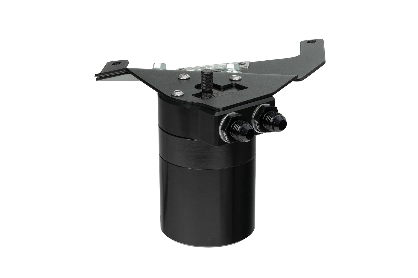 HPS Performance Billet Aluminum Oil Catch Can Kit Black 860-017WB