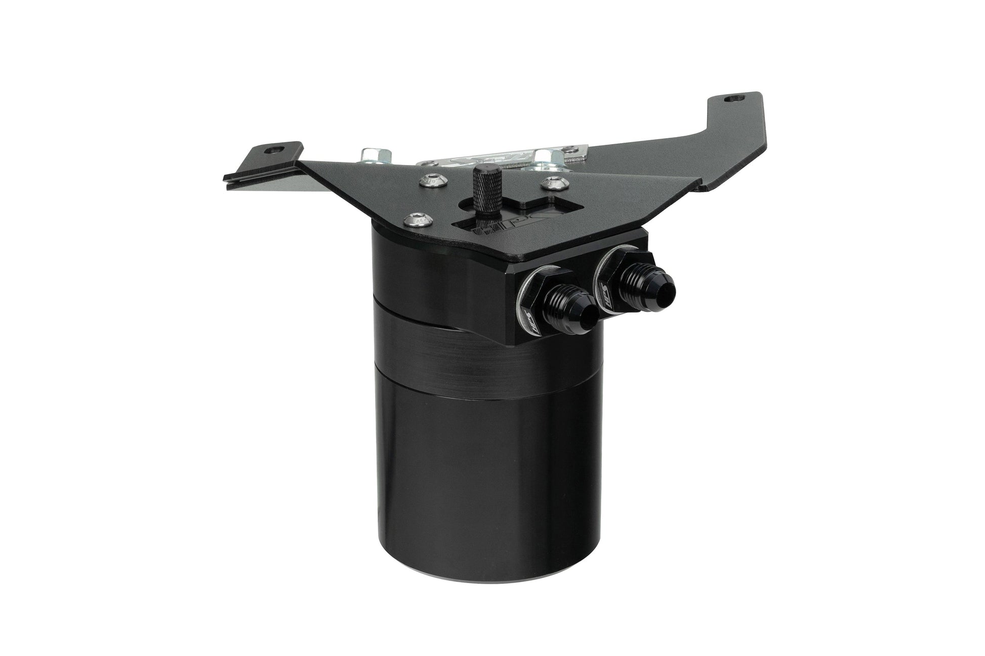 HPS Performance Billet Aluminum Oil Catch Can Kit Black 860-017WB