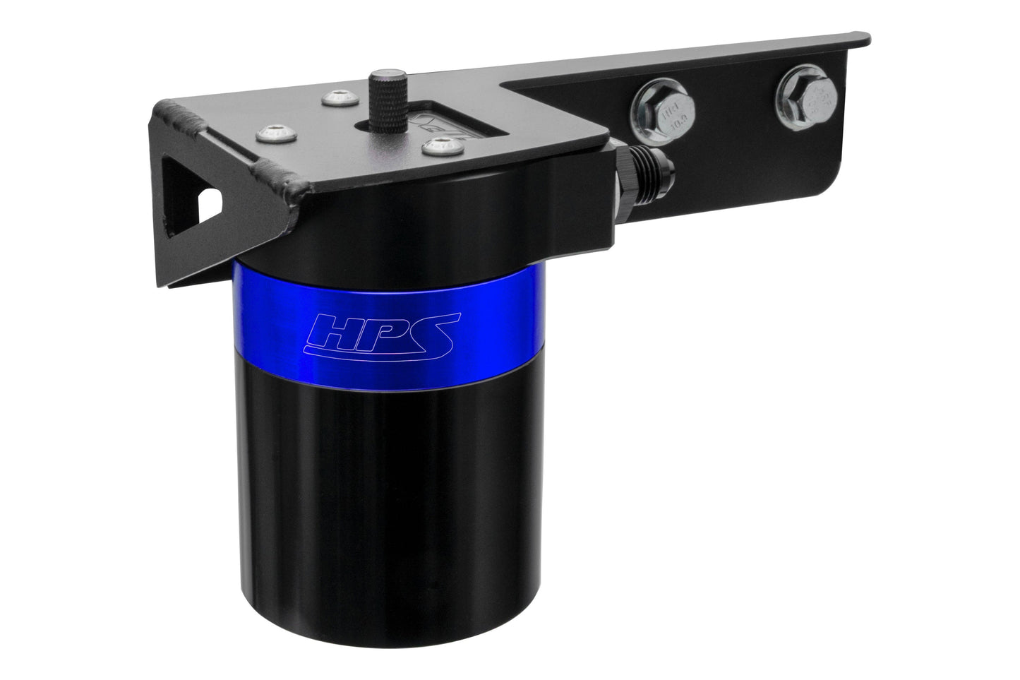 HPS Performance Billet Aluminum Oil Catch Can Kit, Blue, 860-018BL