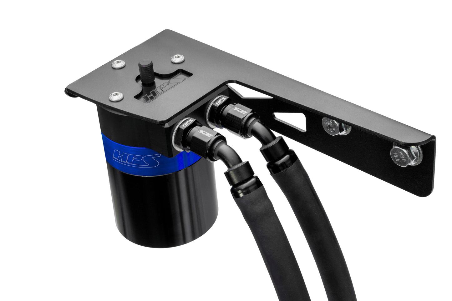HPS Performance Billet Aluminum Oil Catch Can Kit, Blue, 860-018BL