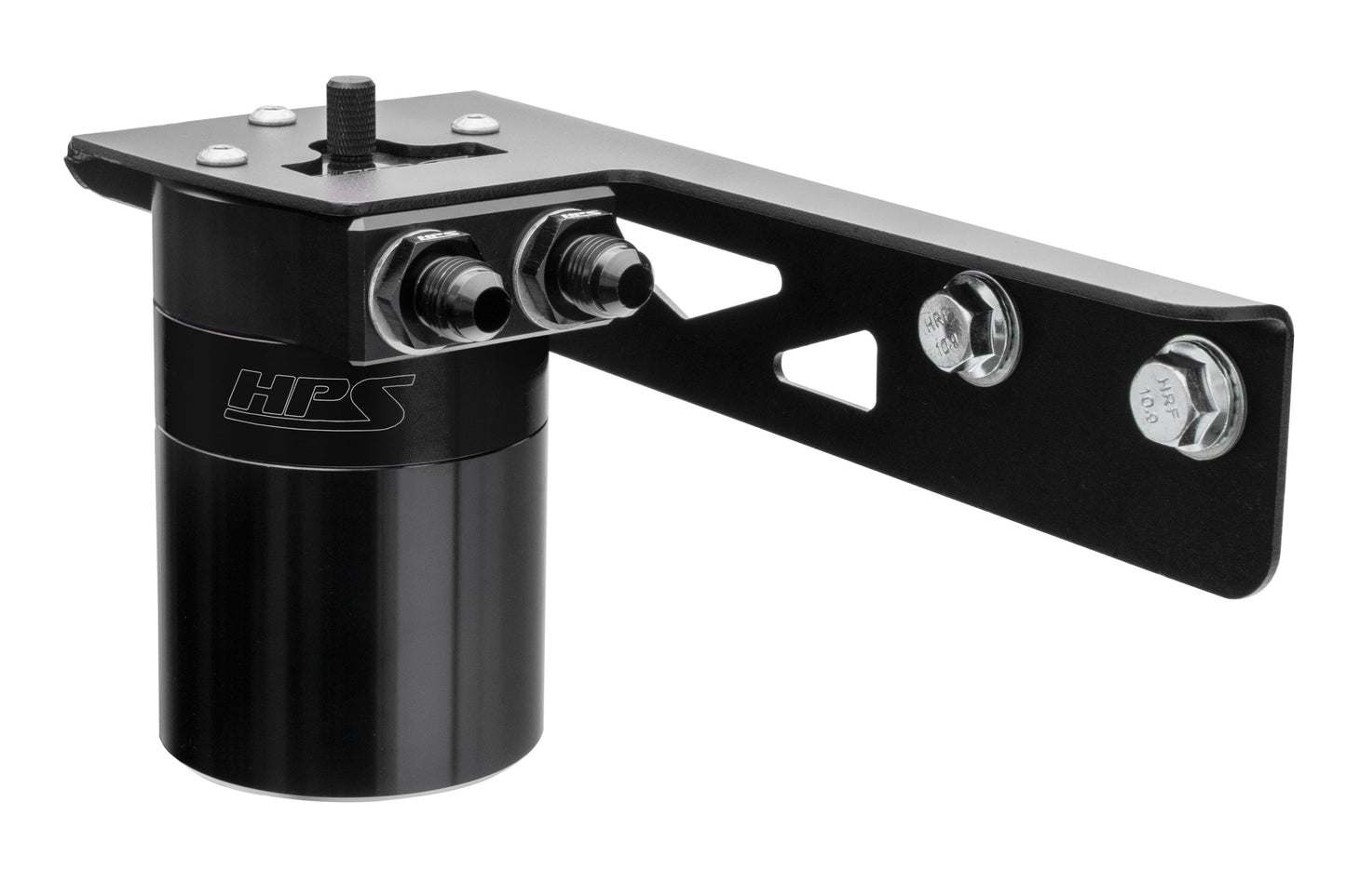 HPS Performance Billet Aluminum Oil Catch Can Kit Black 860-018WB