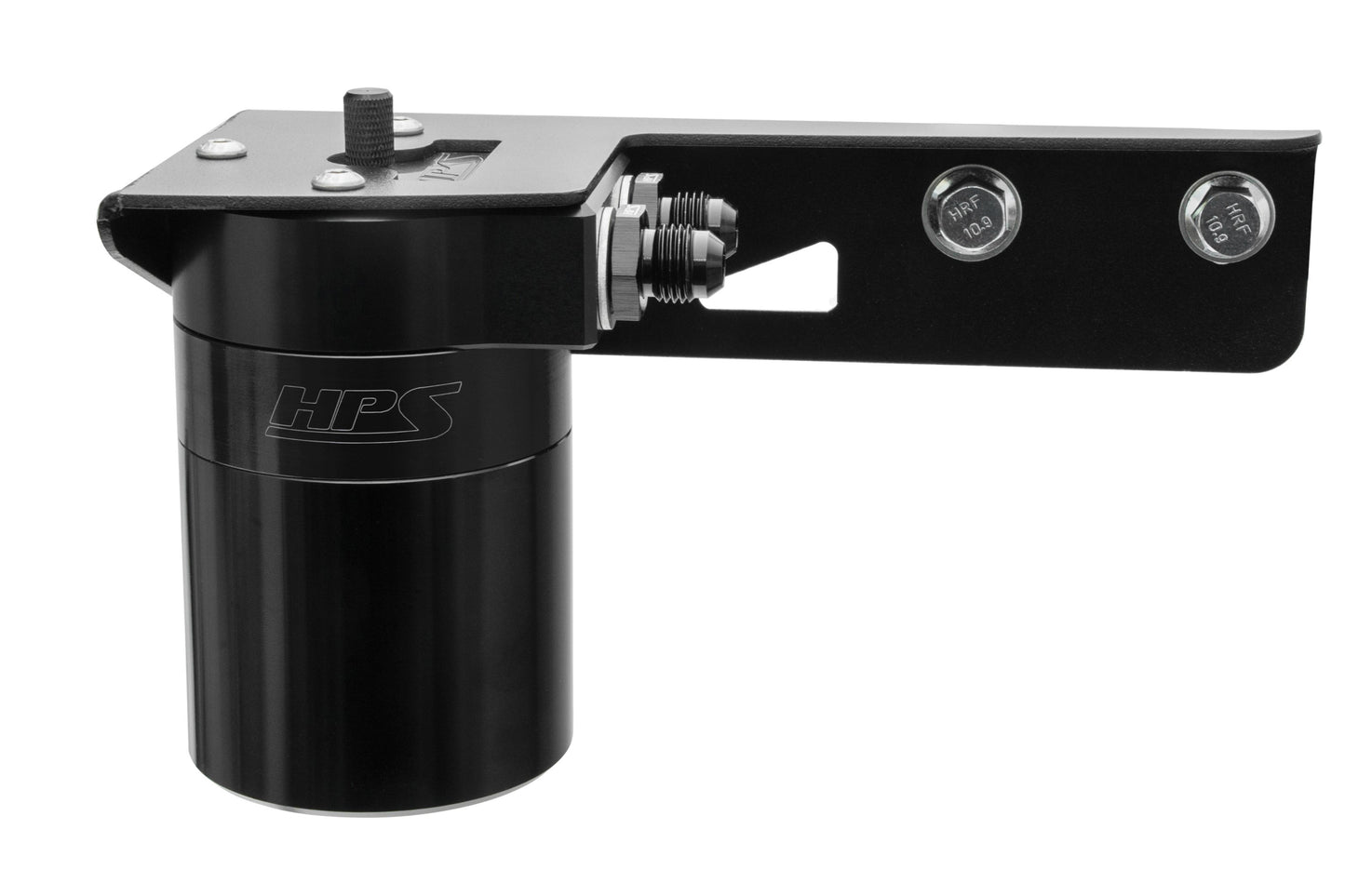 HPS Performance Billet Aluminum Oil Catch Can Kit, Black, 860-018WB