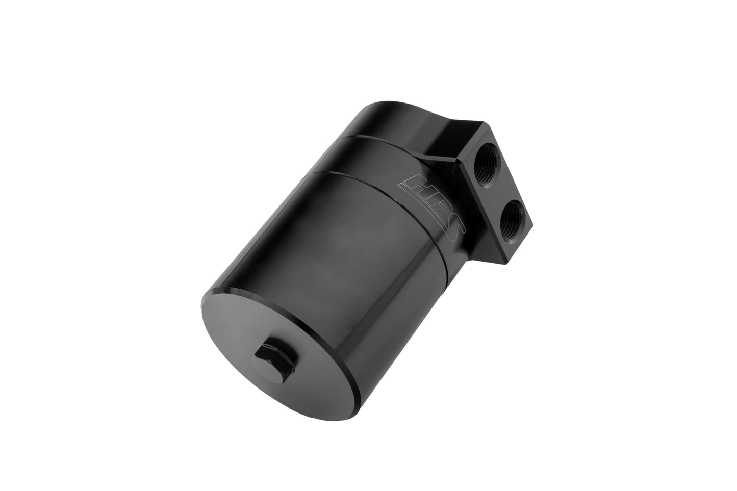 HPS Performance Billet Aluminum Oil Catch Can Kit, Black, 860-018WB